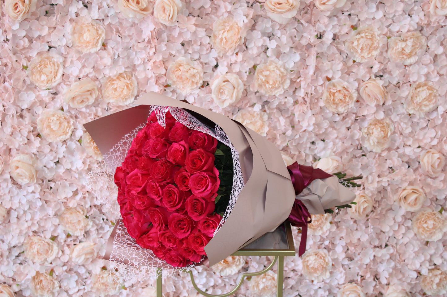 50 HOT PINK ROSES